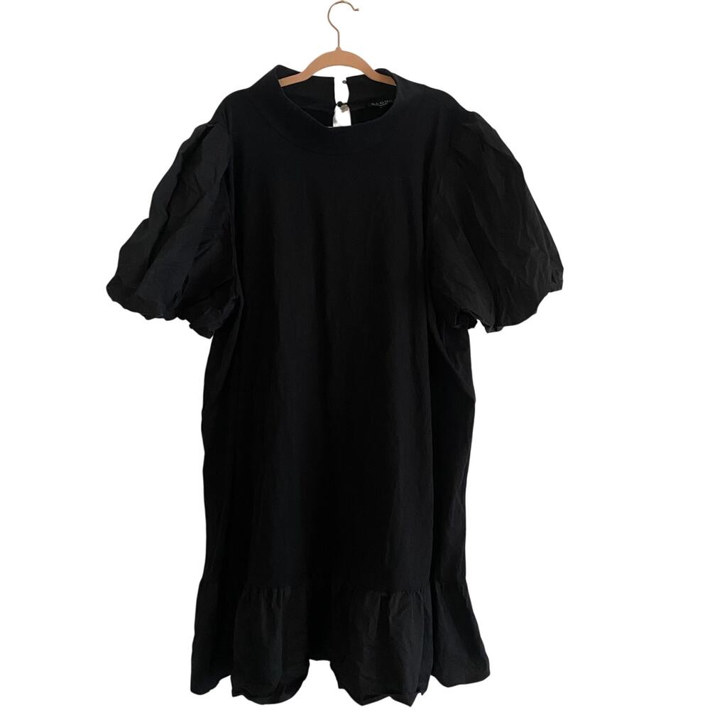 Black ELOQUII Puff Sleeve Dress - Worn Once!